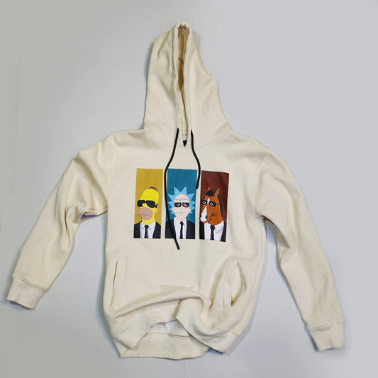 "CROSSOVR" Hoodie BEIGE